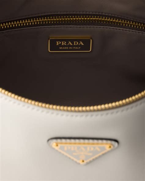 Prada Prada Aimee Large Leather Shoulder Bag 1BC228 White.